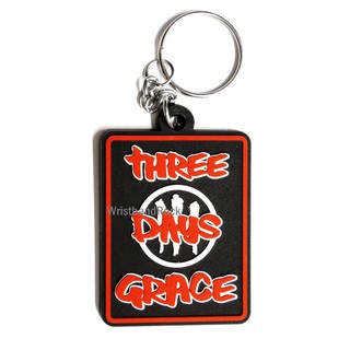 Three Days Grace พวงกุญแจ ยาง เท่ๆ ทรี เดย์ เกรซ อีโม ร็อค เมทัล TDC363