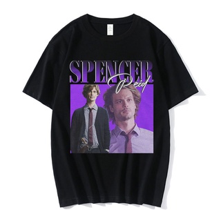 ใหม่ เสื้อยืดแขนสั้น ผ้าฝ้าย 100% พิมพ์ลายกราฟฟิค Spencer Reid สไตล์ฮิปฮอป ฮาราจูกุ แนวสตรีท แฟชั่นคู่รัก สําหรับผู้ชาย