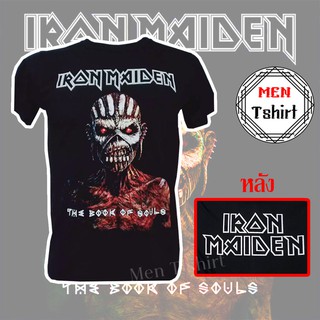 เสื้อวง ironmaiden เสื้อยืดวงร็อค ไม่มีตะเข็บข้าง วงร็อคต่างประเทศ