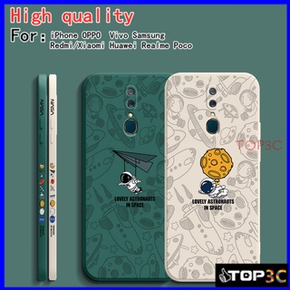 เคส OPPO F11 เคส OPPO F11 Pro F5 F7 A5 2020 A9 2020 A76 A96 A15 A15S A95 A74 4G F9 A5S A7 A12 A54 A55 4G A53 A33 F1S A83 A57 A39 A1K Realme C2 Space Nasa เคสมือถือคู่รัก เคสโทรศัพท์ TKR