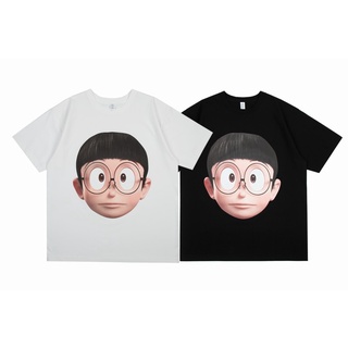 Doraemon Nobita creative character design  men and women couple cartoon T-shirtเสื้อยืด