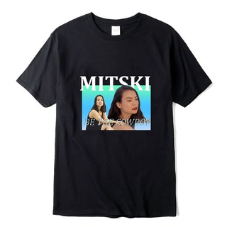 tshirtเสื้อยืดคอกลมฤดูร้อนเสื้อยืดแขนสั้น ผ้าฝ้าย แบบบาง พิมพ์ลายโปสเตอร์ Mski Be The Cow Music สไตล์ฮิปฮอปSto4XL