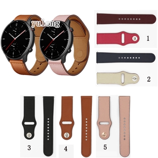 สายนาฬิกาข้อมือหนังแท้ สําหรับ Huami Amazfit GTR Mini GTR3 Pro 42 มม. 47 มม. Bip5 GTR2 GTR4 GTR2E 2 3 4 Bip 5