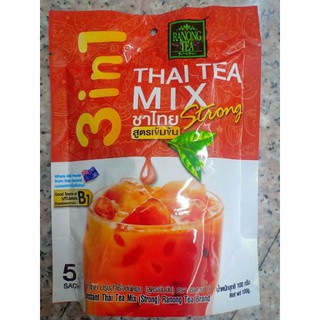 ชาไทย เรนองที THAI TEA MIX RANONG TEA 2 แพ็ค (1 แพ็ค 100 กรัม บรรจุ 5 ซอง)