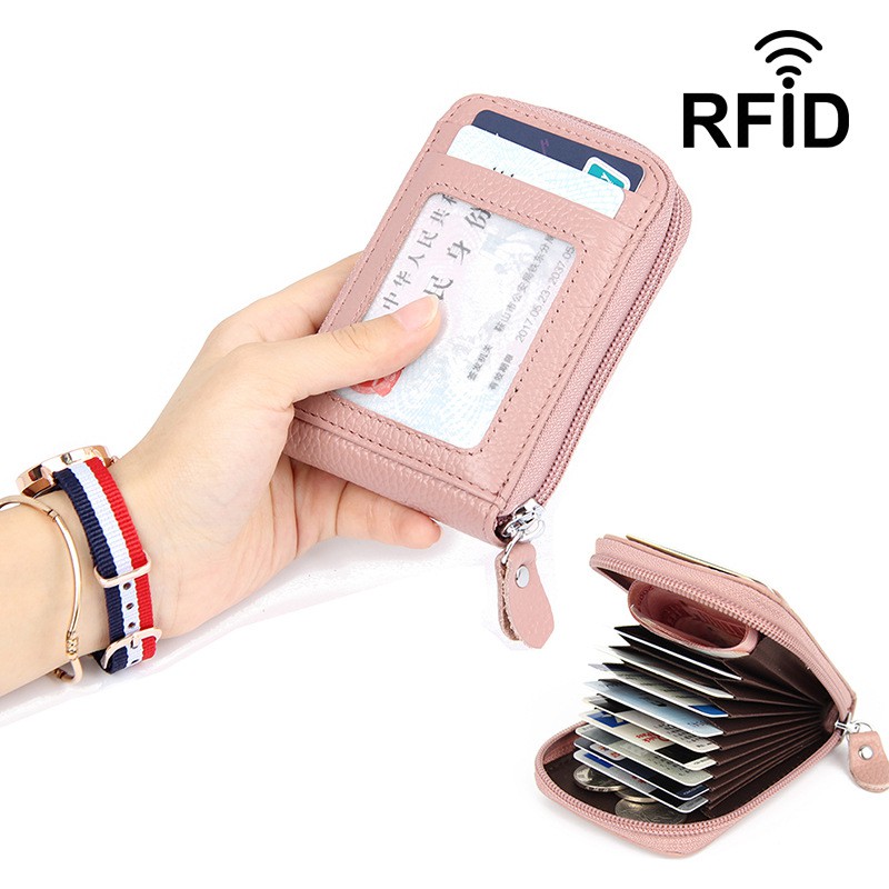 กระเป๋าใส่บัตร แบบมีซิป หนัง PU