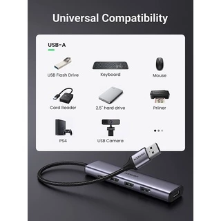 UGREEN รุ่น 20805 USB 3.0 Hub with 4 Port Expansion for Laptop, PS5, PS4, Xbox Surface,