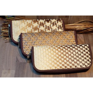 Bamboo Wallet code : BP004 กระเป๋าสตางค์ ไม้ไผ่ แบบซิป