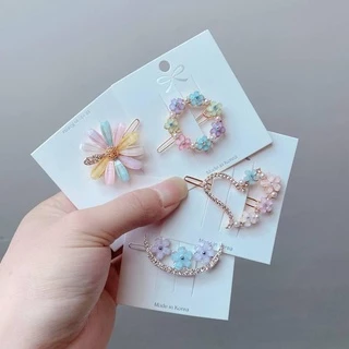 ส่งของทุกวันในไทย⭐ กิ๊บติดผมเกาหลี กิ๊ฟหนีบผม ดอกเดซี่น่ารัก ตกแต่งผมกิ๊ฟติดผมลายดอกไม้ ประดับเพชร สไตล์เกาหลี H12