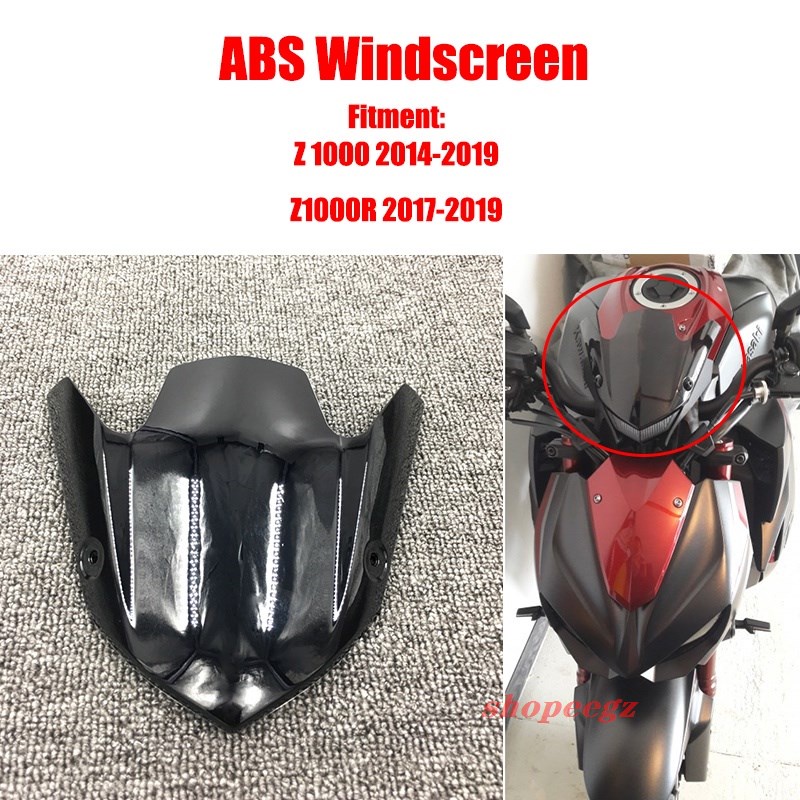 Spmoto Z1000R Z1000 2014-2019 รถมอเตอร์ไซด์ Double Bubble ABS กระจกกระจกสั้นสําหรับ Kawasaki Z1000R 2017-2019 Amp