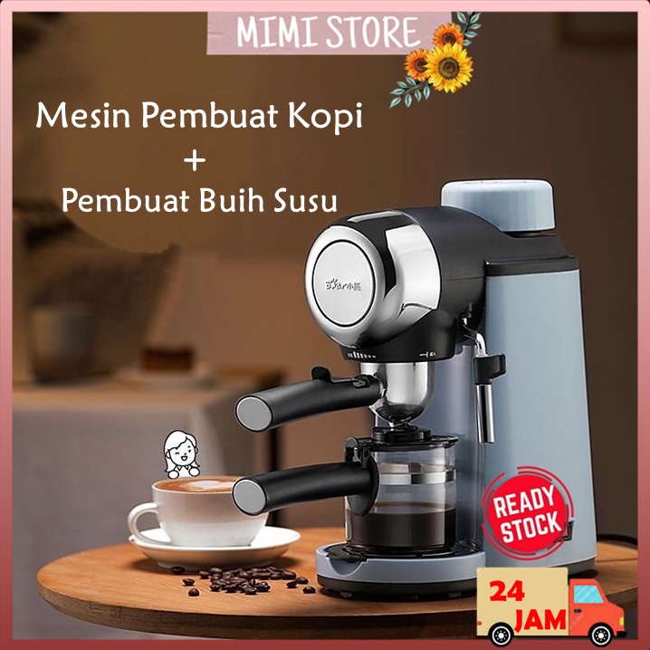 Pos เครื่องตีฟองนม กาแฟ กึ่งอัตโนมัติ ขนาดเล็ก 24jam Mesin Pembuat Kopi Bear