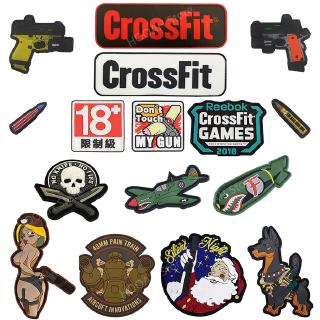 Crossfit Vaders Fist แผ่นแพทช์ PVC ลายสัญลักษณ์ทหาร สําหรับตกแต่งเสื้อผ้า