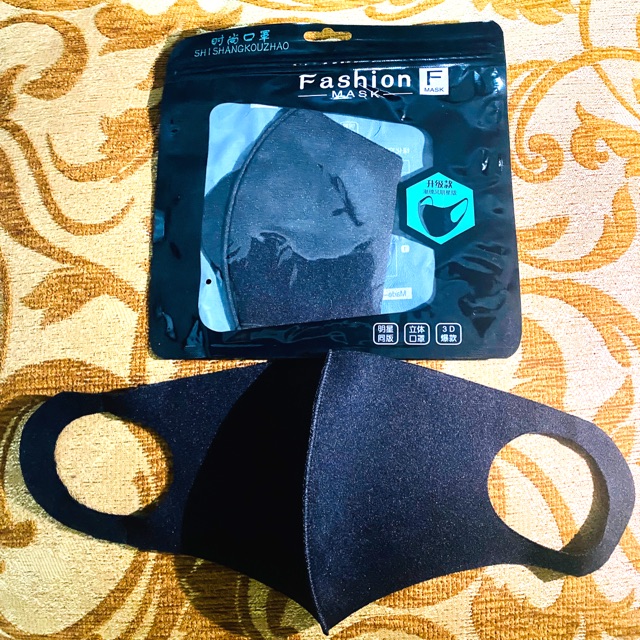 Maskผ้า สีดำ กันฝุ่นละออง