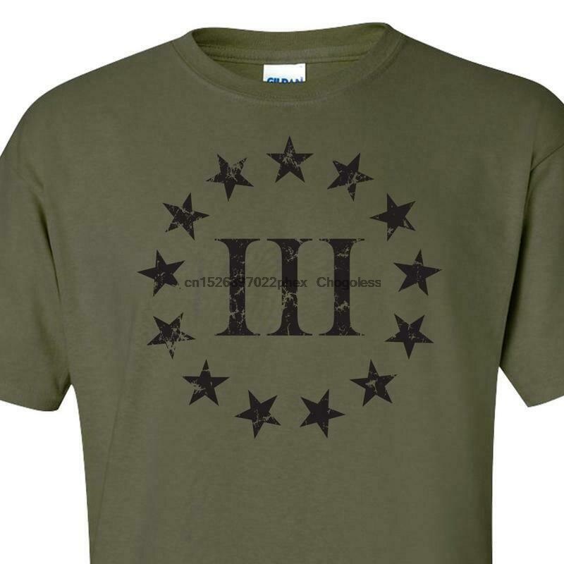 BuckUp Tactical THREE PERCENTER FRONT PRINT - เสื้อยืด MILITARY GREEN S-5XL
