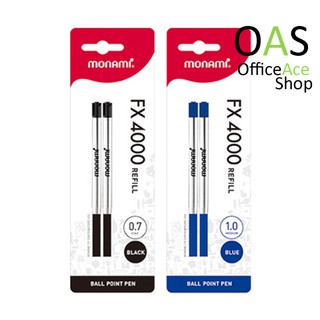 MONAMI Ball Point Pen ไส้ปากกาลูกลื่น รีฟิล #FX4000 : แพ็คละ 2 ชิ้น