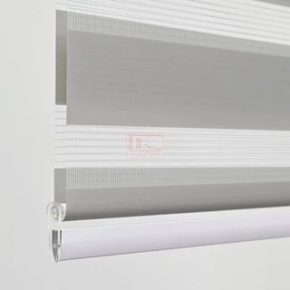 Magic Screen DIY (D6) ม่านม้วน ดิมเอ้าท์ เมจิกสกรีน มู่ลี่ ดูโอสกรีน ซีบร้าไบลนด์ Zebra Blind ม่านหน้าต่าง 2 ชั้น โซ่ดึง