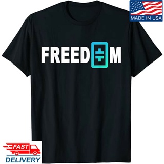 เสื้อยืดแขนสั้นลําลอง พิมพ์ลาย Freedom Theta Crypto สําหรับผู้ชายS-5XL