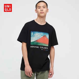 Uniqlo เสื้อยืด พิมพ์ลาย Hokusai สําหรับผู้ชาย และผู้หญิง (UT) 436982