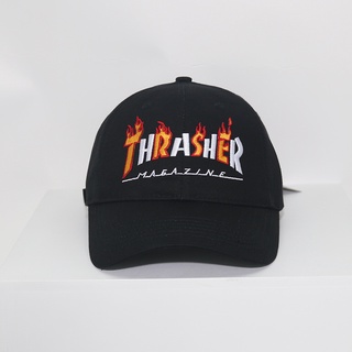 คลาสสิค Thrasher สไตล์ยุโรปและอเมริกา ฮิพฮอพ หมวก ผู้ชายและผู้หญิง คุณภาพสูง หมวกเบสบอล