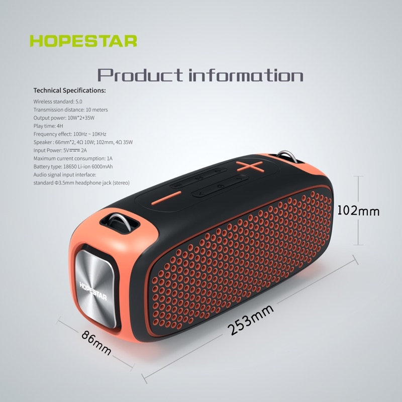 Hopestar A30 PRO ลำโพงบลูทูธ พร้อมไมค์ เสียงดี เบสแน่น ของแท้ 100% ...