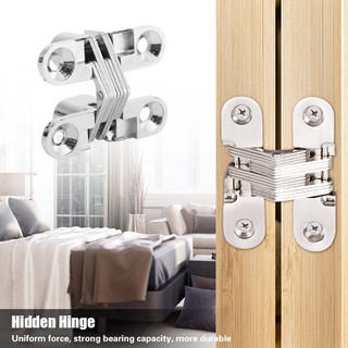 [Ready Stock] ซื้อ 3 ชิ้น รับส่วนลด 7% Hidden Hinges Invisible Concealed Cross Door Hinge Bearing