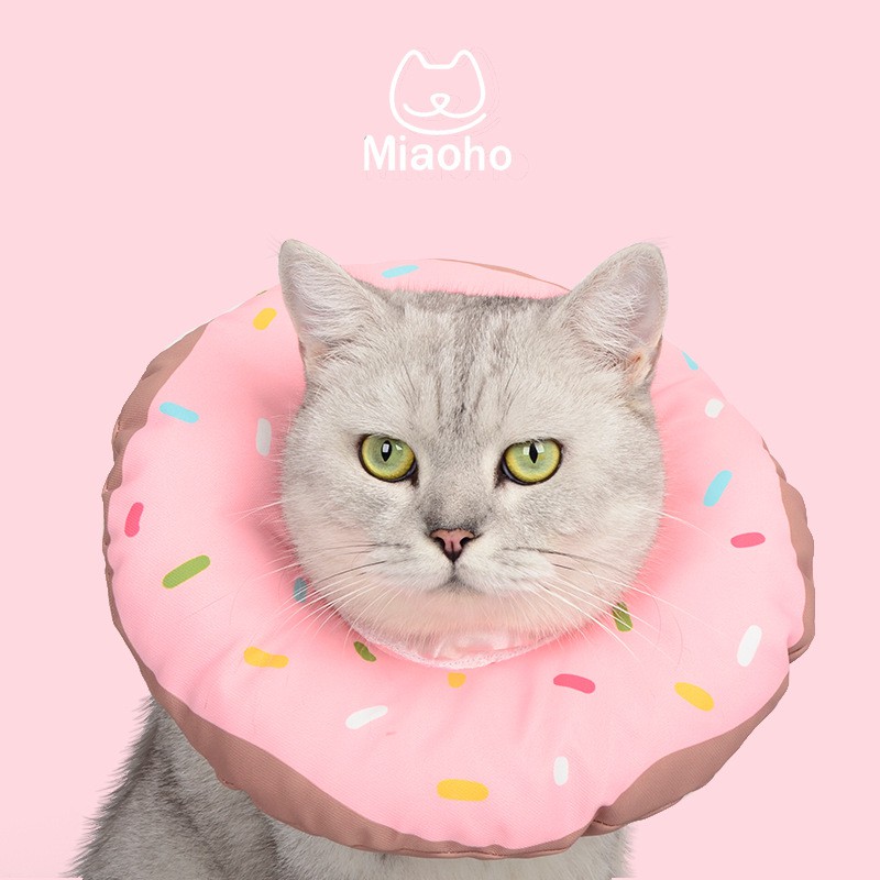 [ พร้อมส่ง] Miaoho ปลอกคอกันเลีย Elizabeth Donut Collar คอลล่าร์แมวกันเลีย รูป Donut