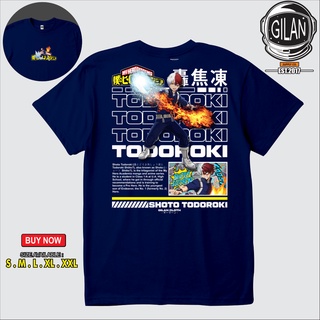 เสื้อยืด พิมพ์ลายอนิเมะ NO HERO MY HERO ACADEMIA SHOTO TODOROKI V2 - SAKAZUKI