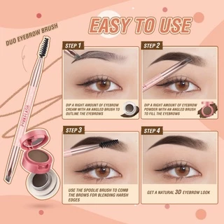 Pinkflash 2-in-1 ครีมเขียนคิ้ว และผงเจล อายไลเนอร์ โพเมด กันน้ํา กันเปื้อน เม็ดสีสูง ติดทนนาน อเนกประสงค์