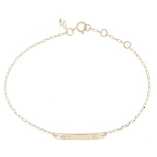 Gails BFK061 Star Diamond Bar Bracelet (Engraved)