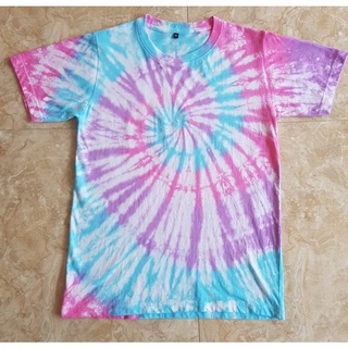 เสื้อมัดย้อมลายก้นหอยสีพาสเทล