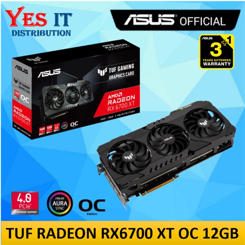 ASUS TUF Gaming Radeon RX6700 XT OC Edition 12GB GDDR6 กราฟิกการ์ด (AV-TUF-RX6700XT-O12G-GM)