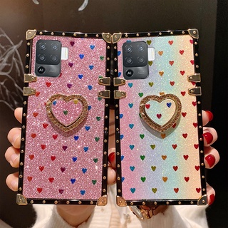 Yjd เคส OPPO R17 PRO R15 PRO เต็มรูปแบบ หัวใจ รัก แหวน เคสโทรศัพท์ กันกระแทก