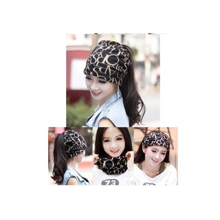 หมวก หมวกเกาหลีผู้หญิง (สีดำ) ลายน้ำตาล Hat-P82-Blackbrown