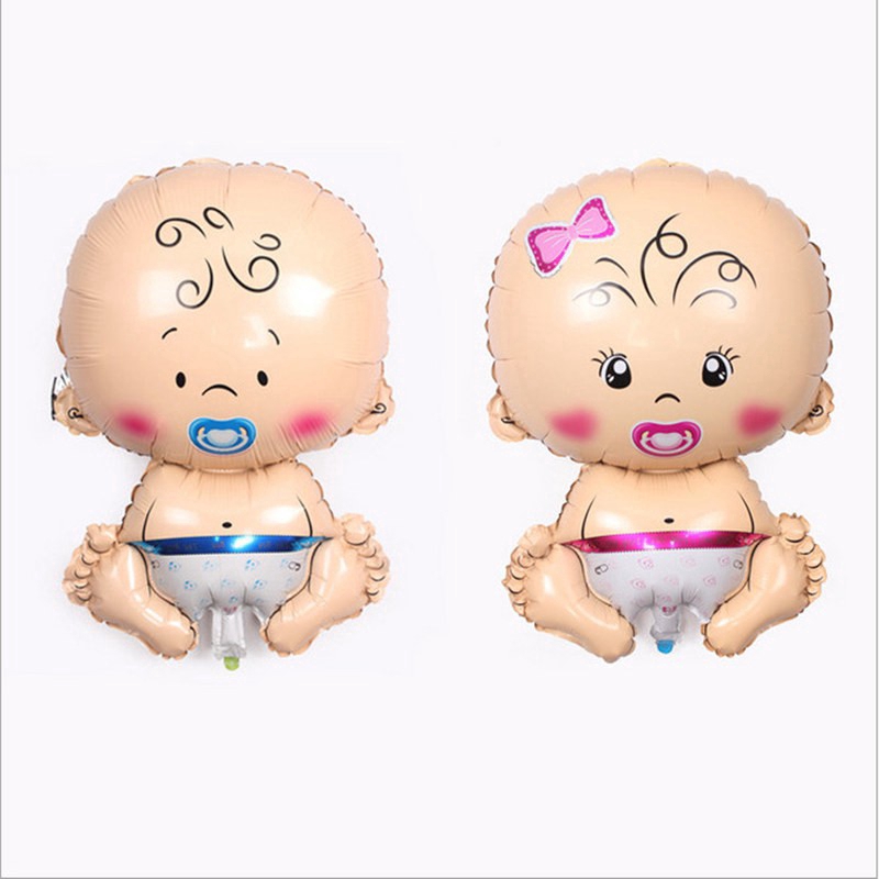 Ready Stock -1Pcs Mini or Big Aluminum Foil Baby shower Balloon baby birthday mom to be party decora