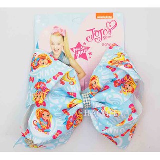 โบว์ JOJO SIWA  โบว์โจโจ้ฮิตติดเทรน ไซด์ใหญ่ 8 นิ้ว(L)จั้มโบ้ไซด์ ลวดลายหลากสี สวยหรู เก๋ น่ารัก