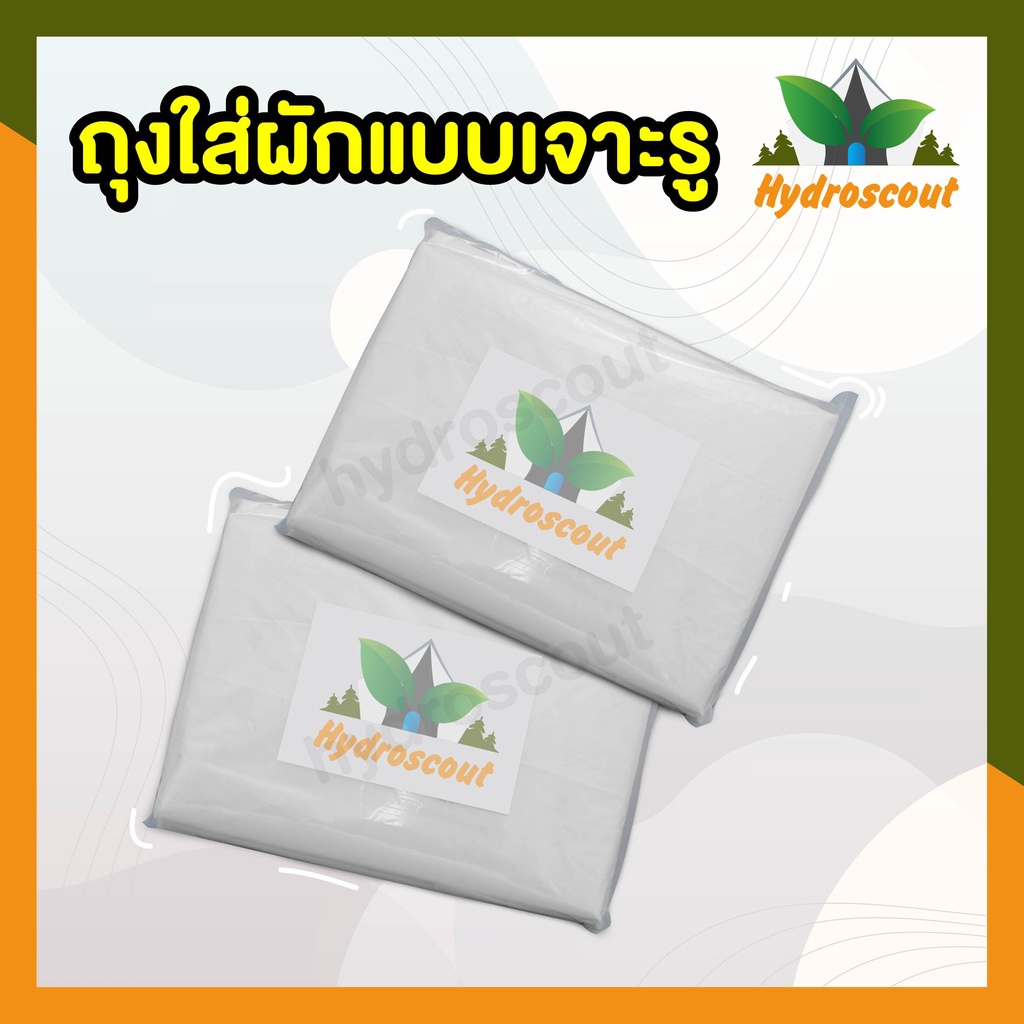ถุงใส่ผักสลัดแบบเจาะรู คุณภาพดี ทนทาน 1 กิโลกรัม by hydroscout