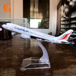 Srilankan Airlines A320 โมเดลเครื่องบินของเล่น Sri Lanka Airbus 320 Diecast Airplane 16 ซม.