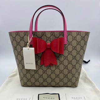 Like very newwww Gucci tote kids โบว์ชมพู