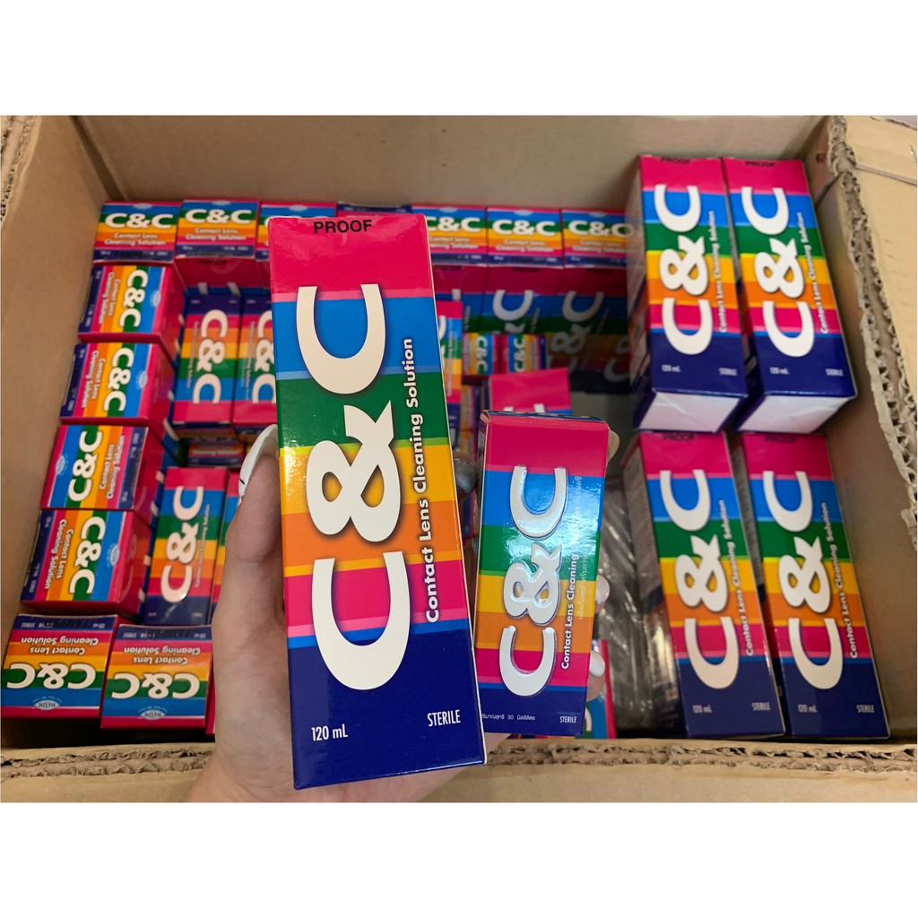 น้ำยาล้างคอนแทคเลนส์ C&C ขนาด 30ml,250ml. [พร้อมส่ง]
