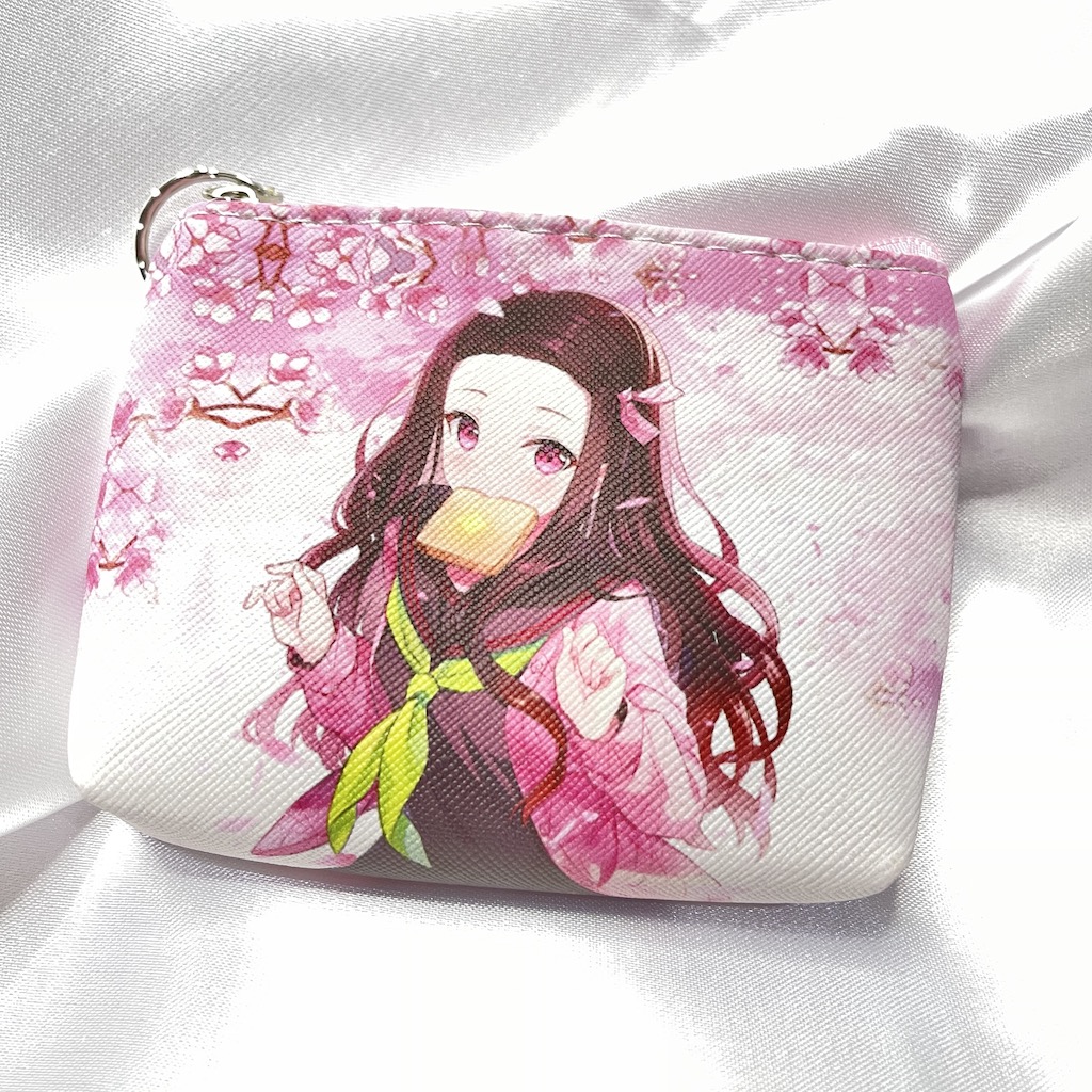 กระเป๋าใส่เหรียญ ดาบพิฆาตอสูร  Demon Slayer: Kimetsu no Yaiba กระเป๋าใส่เหรียญอะนิเมะ  12*9*2.5cm การ์ตูน กระเป๋าใส่เหรี