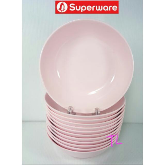 ซุปเปอร์แวร์ ชาม7.5"=12ชิ้น สีโอลด์โรสกลม ซุปเปอร์แวร์เกรดA