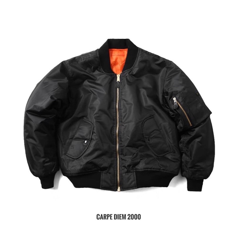 MA-633 Bomber Jacket - สีดํา มะกอก สีเทา สีกรมท่า เสื้อแจ็คเก็ตบอมเบอร์ Dafei streetwear boxy ของแท้ MA-1