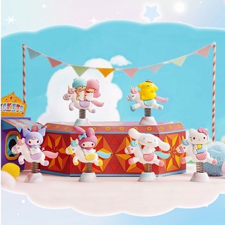 ✨พร้อมส่ง✨ของแท้ 100% Sanrio ได้รับอนุญาต My Melody Kuromi figure carousel