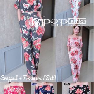 Set 2 ชิ้น เสื้อปาดไหล่