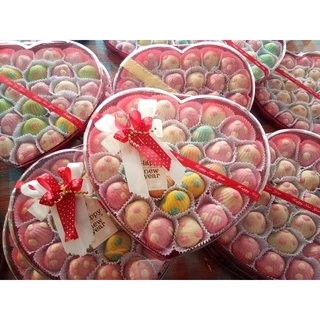กล่องพลาสติกแข็งใส ทรงหัวใจ สำหรับใส่ขนม อาหารต่างๆ No.1386