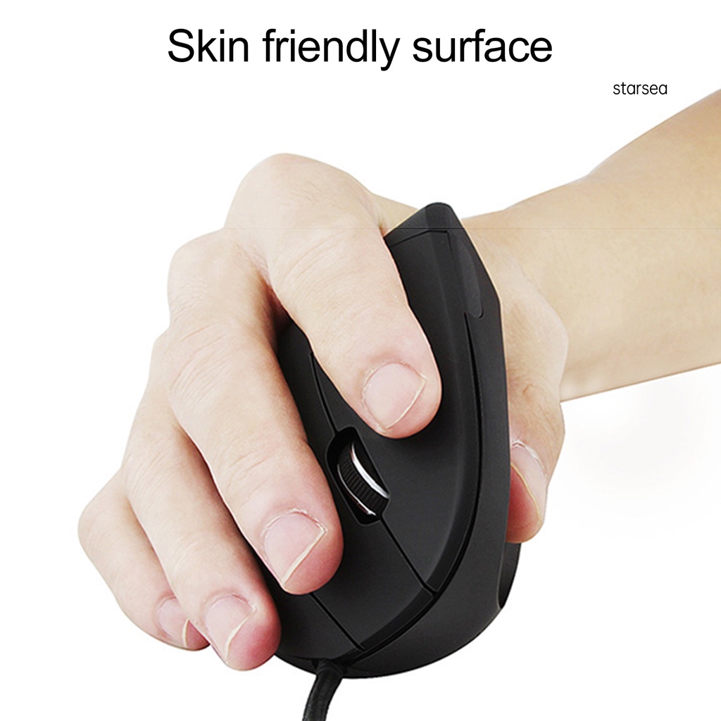 STSE Right Hand Ergonomic LED USB Wired Optical Wrist Mouse for PC ...
