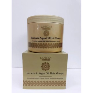 🌟 มาส์ค ผม สูตรเข้มข้น  UNION KERATIN &amp; ARGAN OIL HAIR MASQUE