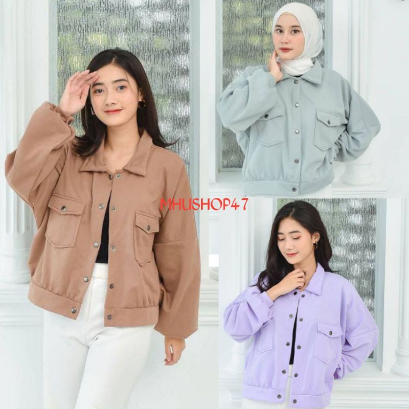 ผู้หญิงร่วมสมัย& 39;s Jacket OLLIN BUTTON Jacket ผู้หญิงธรรมดา OLLIN BUTTON