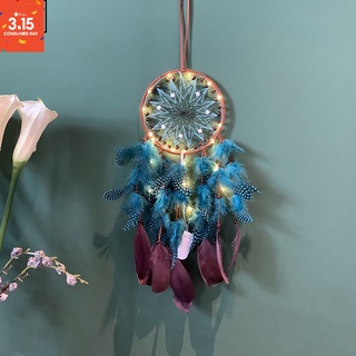 Mizzle  Retro Dream Catcher Pendant Feather Dream Catcher Wind Chimes Home Decoration