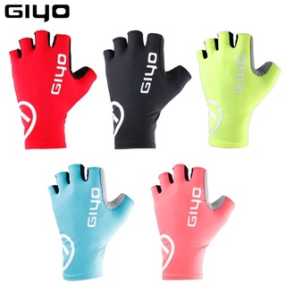 Giyo ถุงมือครึ่งนิ้วกันลื่นสําหรับขี่จักรยาน Mtb Biciclet Guantes Ciclismo