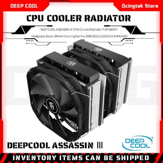 Deepcool Assassin Iii Cpu หม้อน้ําระบายความร้อน Tdp280W 7 Heatpipes Dual 140 มม. สําหรับ 2066/2011/1155/1151/Am4/Am3